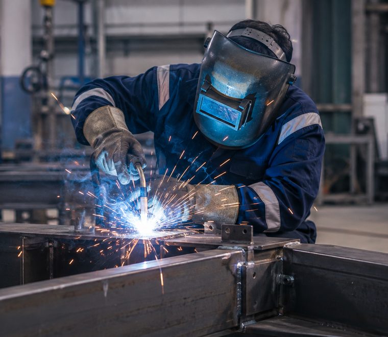 Welding machine operator